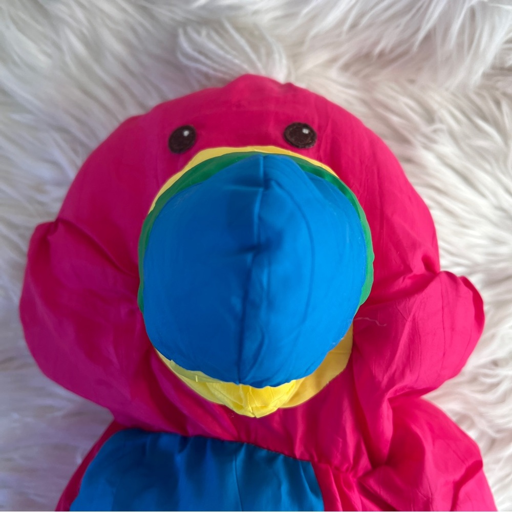 Fisher-Price Puffalump Pink and Yellow Parrot Plush 1987 - Picture 4 of 7